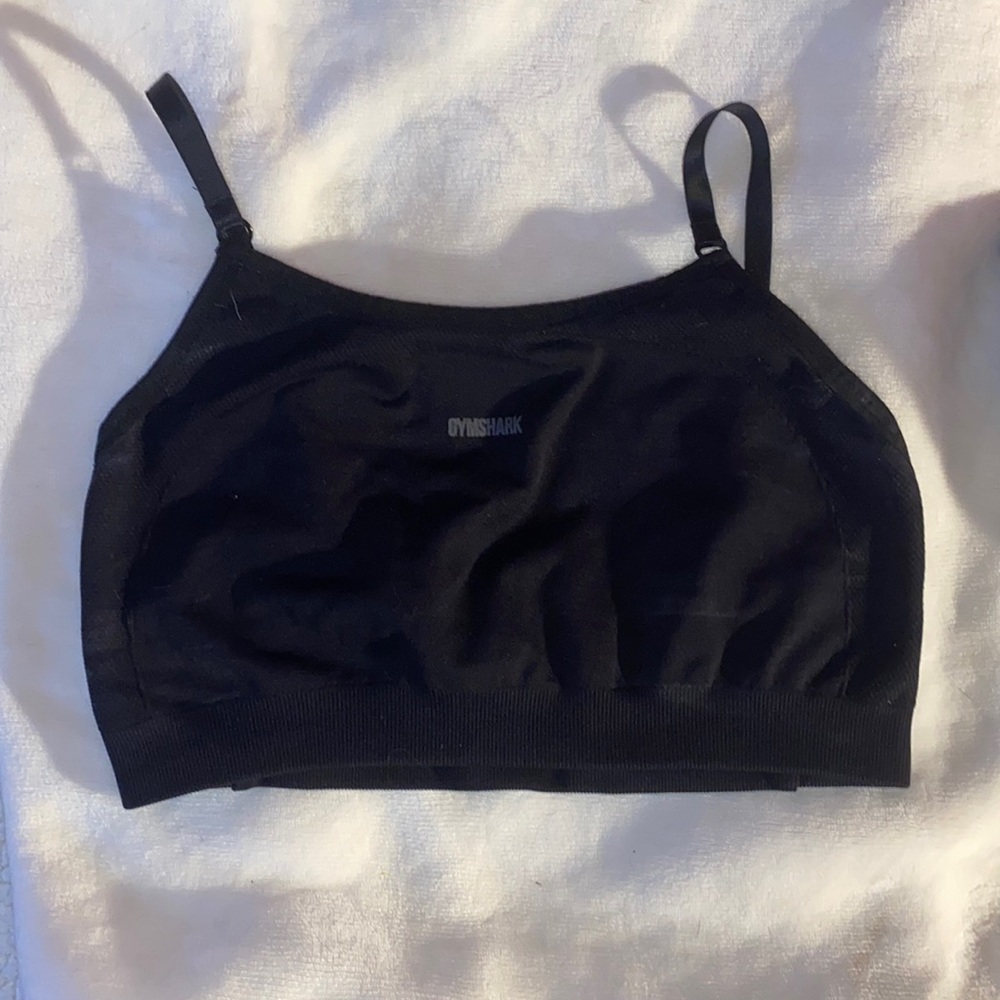 Gymshark Flex Strappy Sports Bra|black|size medium